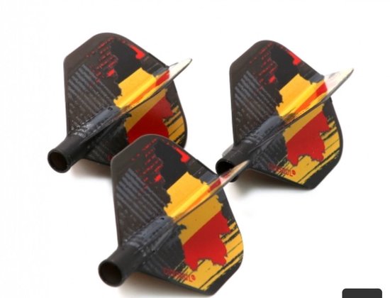 Cuesoul - Tero Flight System AK4 - Belgium Flag Standard - Dart Flights van Merkloos