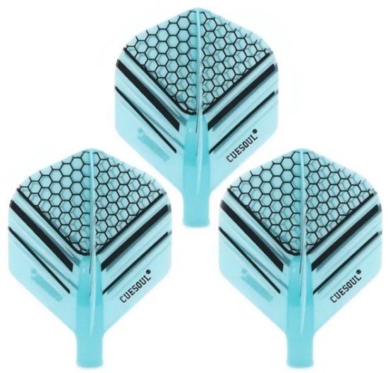 Cuesoul - Tero Flight System AK4 Honnycombs Pattern - Blue Standard - Dart Flights