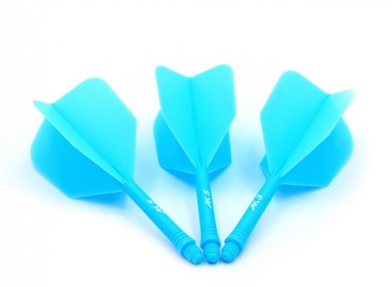 Cuesoul - Tero Flight System AK5 Rost Big Wing - Blue - Dart Flights van Merkloos