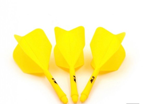 Cuesoul - Tero Flight System AK5 Rost Big Wing - Yellow - Dart Flights van Merkloos