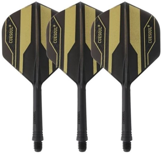 Cuesoul - Tero Flight System AK5 Rost Golden Pattern - Black Standard - Dart Flights