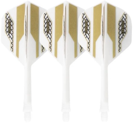Cuesoul - Tero Flight System AK5 Rost Golden Pattern - White Standard - Dart Flights van Merkloos