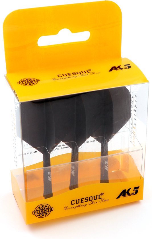 Cuesoul - Tero Flight System AK5 Rost Standaard - Black - Dart Flights van Cuesoul