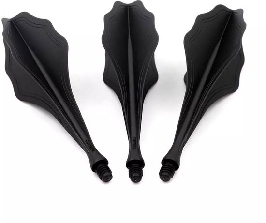 Cuesoul - TRAJ AK8 Integrated Dart Flights - Cloud Shape - Black
