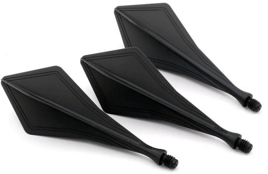 Cuesoul - TRAJ AK8 Integrated Dart Flights - Diamond Shape - Black van Merkloos