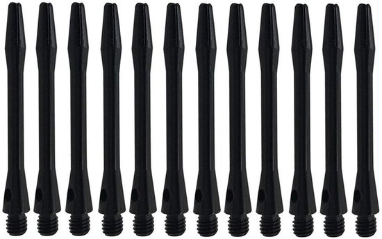 Dailygoods - Cosensi - Dailygoody - Dart Shafts Aluminium - Dartaccessoires - 45mm lang - Zwarte dart shafts - 12 stuks - Geschikt voor dartspelers van Dailygoods