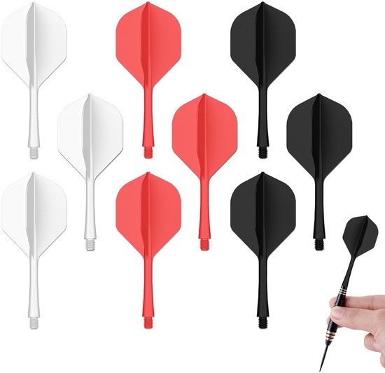 Dailygoods- Dart Flights Set van 9 - K Flex Dartvleugels - 70 mm Schachten - Dartaccessoires - Verbeterde Stabiliteit - Perfecte Controle - Dartpijlen van Dailygoods