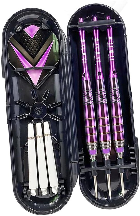 Dailygoods - Professionele Steel Tip Dart Set 24g met Dart Case en Toebehoren