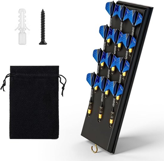Dart-accessoires dartpijlhouder - massief hout - voor 12 dartpijlen - stijlvolle en nette opslag - ShopVlot van Dart