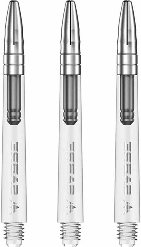 Dart Assen - Shafts Vluchten - Darts Spelen - Polycarbonaat met Aluminium - 36mm - Helder/Zilver van Dart