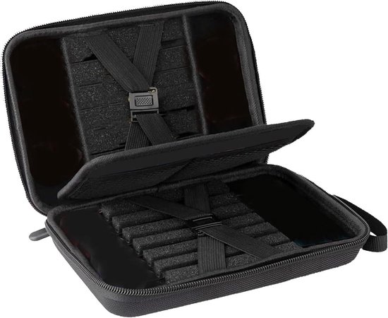 Dart Bag met Bescherming - Professionele Dart Case voor Dart Accessoires - EVA Dart Flights - Tas voor 12 Darts - Draagbaar en Duurzaam - Met Draaghandle - Zwarte Multilayer Geheugentas van CyeeLife