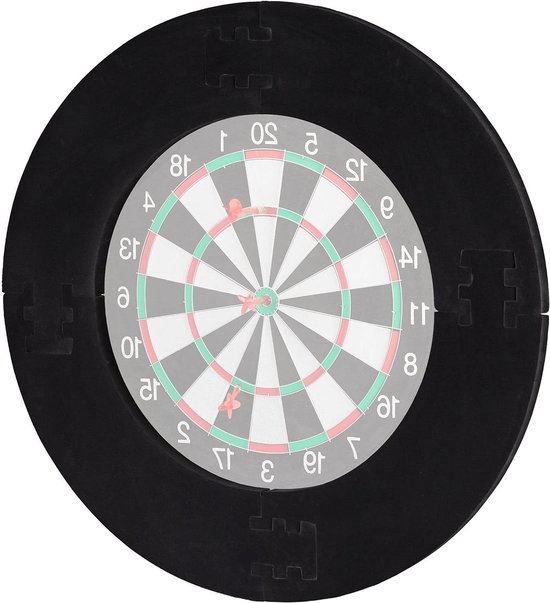 Dart Catchring R7 4-delig stabiele wandbescherming voor 45 cm dartbord - EVA beschermring - totale Ø 72 cm van Dart