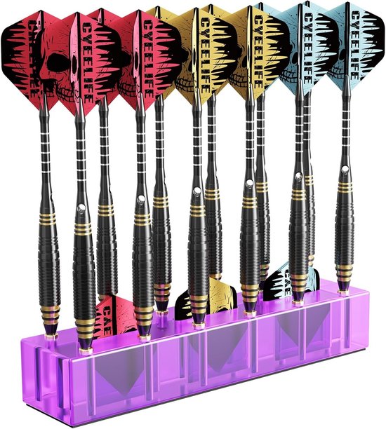 Dart Display Stand voor 12 Dart Flights, Acryl Dart Houder en Accessoires voor Dartsport