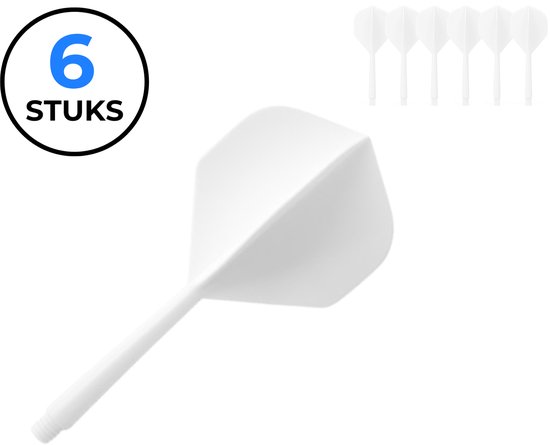 Dart Flight & Shaft Set in-1 - Hoge Kwaliteit Heel Sterk – 6 stuks – In één stuk – Universeel schroefdraad – Geschikt voor soft- & steel-tip darts - Dart flight en shafts in een