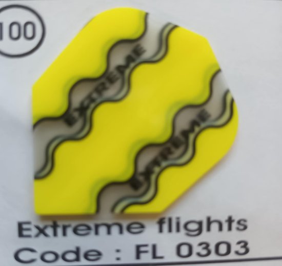 Dart Flights - 10 sets (30 stuks) - 100 micro - Extreme - Geel van Merkloos