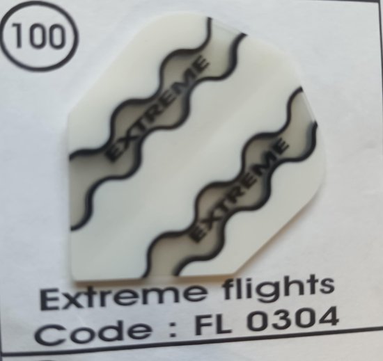 Dart Flights - 10 sets (30 stuks) - 100 micro - Extreme - Wit van Merkloos