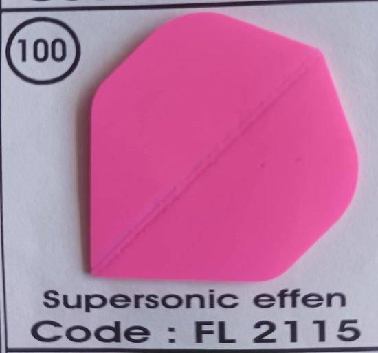 Dart Flights - 10 sets (30 stuks) - 100 micro - Supersonic - FL2115 - fluo roze van Merkloos