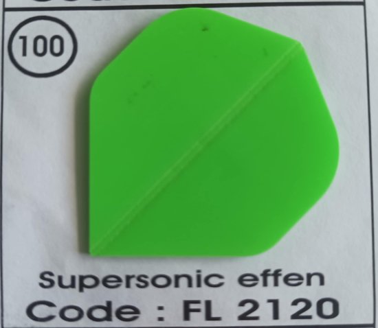 Dart Flights - 10 sets (30 stuks) - 100 micro - Supersonic - FL2120 - fluo groen van Merkloos
