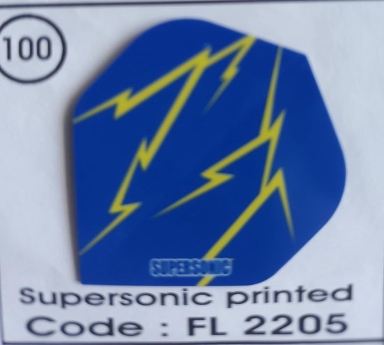 Dart Flights - 10 sets (30 stuks) - 100 micro - Supersonic - FL2205 - bliksem van Merkloos