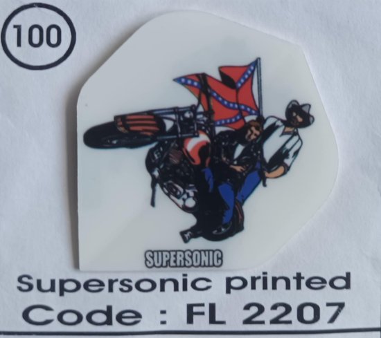 Dart Flights - 10 sets (30 stuks) - 100 micro - Supersonic - FL2207 - moter van Merkloos