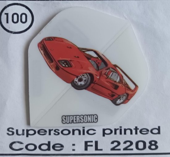 Dart Flights - 10 sets (30 stuks) - 100 micro - Supersonic - FL2208 - Ferrari van Dart