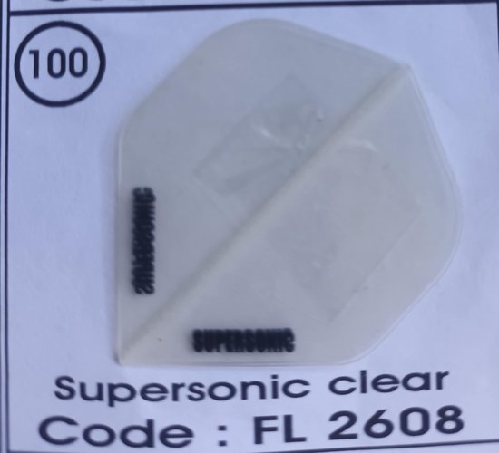 Dart Flights - 10 sets (30 stuks) - 100 micro - Supersonic - FL2608 - transparant van Dart