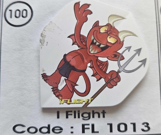 Dart Flights - 10 sets (30 stuks) - 100 micron - 1013 - duivel van Dart