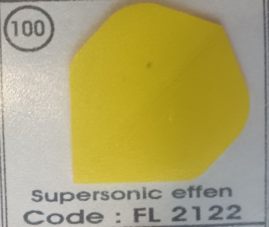 Dart Flights - 10 sets (30 stuks) - 100 micron - 2122 - fel geel van Dart