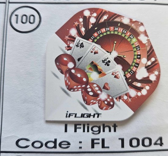 Dart Flights - 10 sets (30 stuks) - 100 micron - Poker - 1004 van Dart
