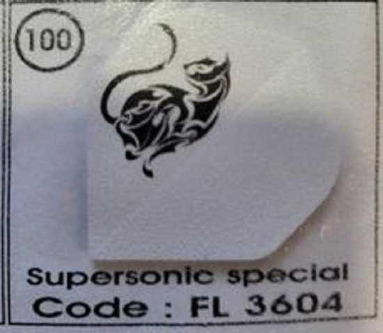 Dart Flights - 10 sets (30 stuks) - 100 micron - Supersonic Flights special 3604 van Dart