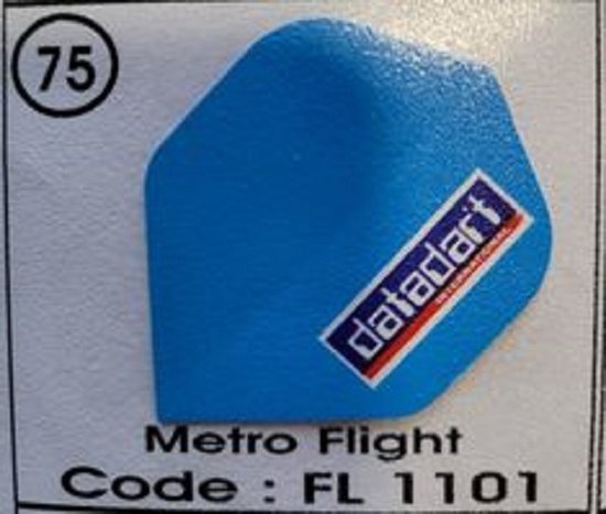 Dart Flights - 10 sets (30 stuks) - 75 micron - metro Flights Blauw van Dart