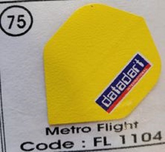 Dart Flights - 10 sets (30 stuks) - 75 micron - metro Flights Geel van Dart