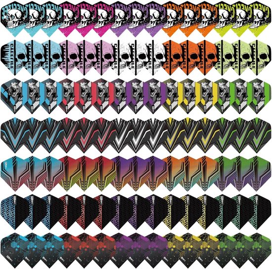 Dart Flights Set van 105 Stuks, Geschikt voor Soft en Steel Tip Darts, Ideaal Dartaccessoire voor Spelers