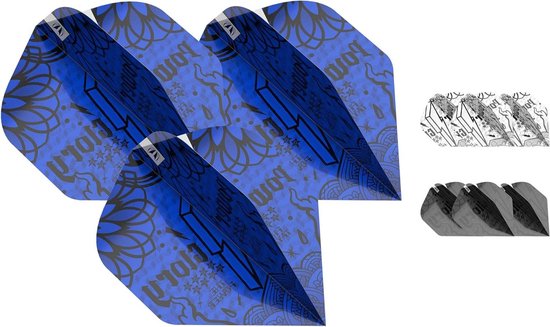Dart Flights Set - Vliegjes Set Dartpijlen - Darts Spelen - Player Endorsed Ontwerp - 9 Stuks - Multicolor van Merkloos