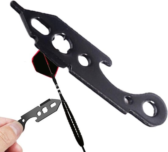 Dart Gereedschap - Pijl Onderhoud - Dart Pijlen Repareren - Multifunctioneel Ontwerp - 6 x 1.3 cm - Zwart