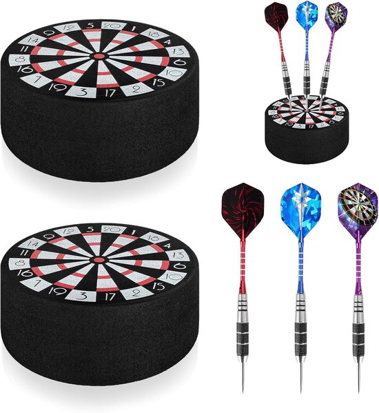 Dart Holder met 3 Verschillende Stalen Darts - Accessoires voor Dartfans, Opslag en Cadeaus voor Mannen van Dart