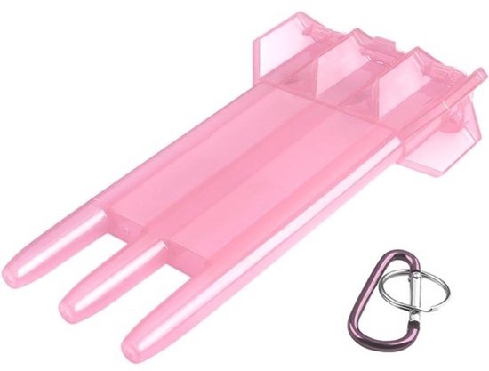 Dart Koffer - Dart Opbergdoos - Darts Vervoeren - Transparant Venster - 17 x 8.5 x 3.4 cm - Hot Pink van Dart