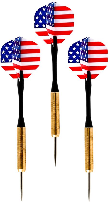 Dart pijlen set - Amerikaanse/USA vlag - 3x - dartspijlen - dart flights