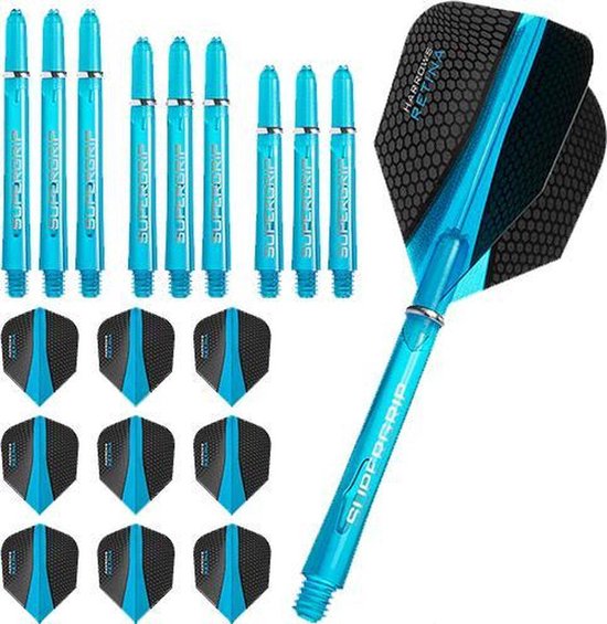 Dart Set - Combi kit – Retina – 3 sets darts shafts – 3 sets darts flights - Aqua van Dart