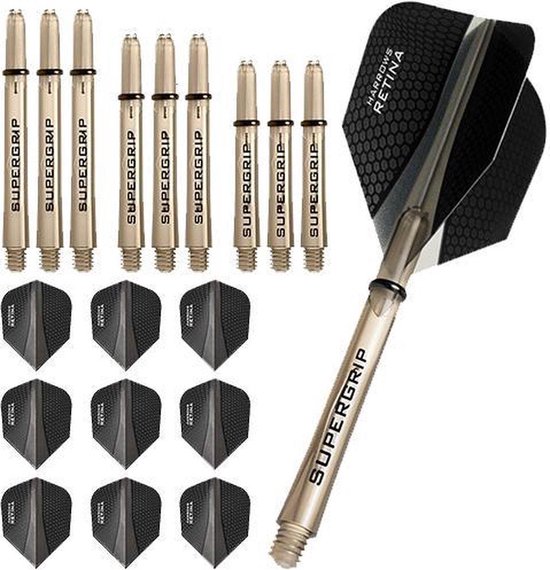 Dart Set - Combi kit - Retina - 3 sets darts shafts - 3 sets darts flights - Smokey van Dart