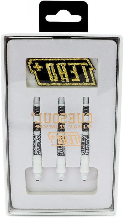 Dart Shafts - Dart Accessoires - Darts Spelen - Dubbel Telescopisch Roterend - 47mm - Wit van Dart