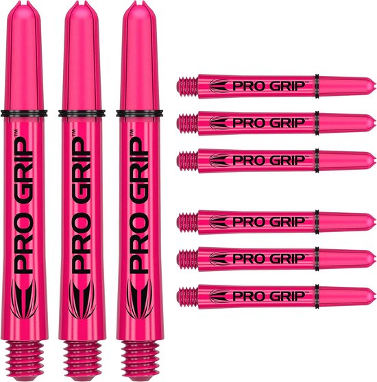 Dart Shafts - Darts Accessoires - Darts Spelen - Pro Grip 3 - Short - Roze van Dart