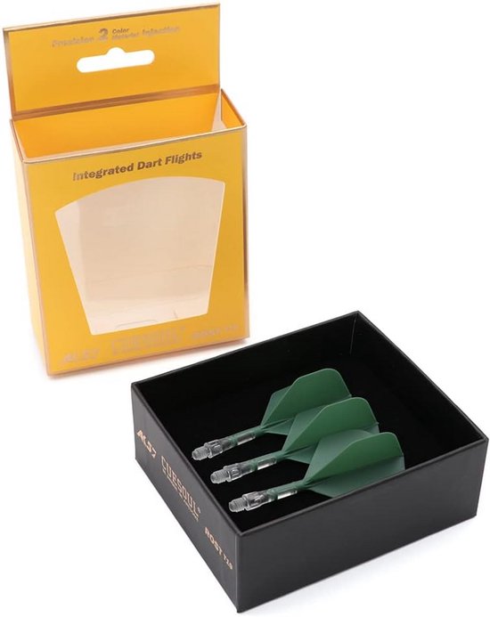 Dart shafts met geïntegreerde flight - set van 3, grote standaardvorm van Merkloos