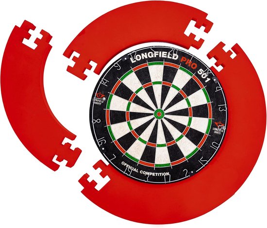 Dart Surround 4 delig - rood - voor alle officiële dartborden van Dart