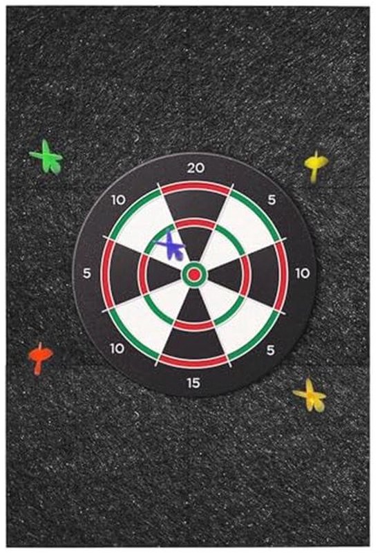 Dartboard Muurbescherming - Zelfklevende Vilt Rand voor Dartbord - Wandbescherming voor Dartspellen van Merkloos