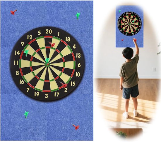 Dartbord Achterwand Set - 6x Vilt Pijltjesbord Bescherming Zelfklevend van Merkloos