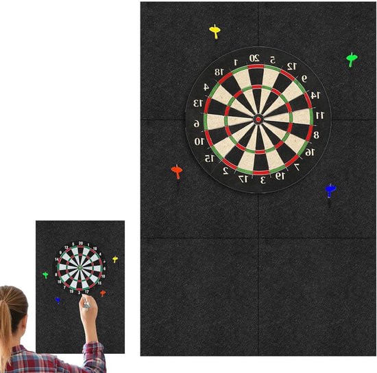 Dartbord Bescherming Ring van Vilt, Zelfklevend en Splitsbaar, Ideaal voor Wandbeveiliging en Dartbord Accessoires, Vermijd Schade aan Muren en Verbeter de Speelervaring