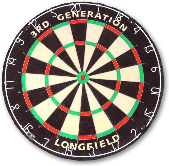 Dartbord Longfield 3rd Generation - Blade Wire - Afrikaans Sisal - Wedstrijd Dartbord van Dart
