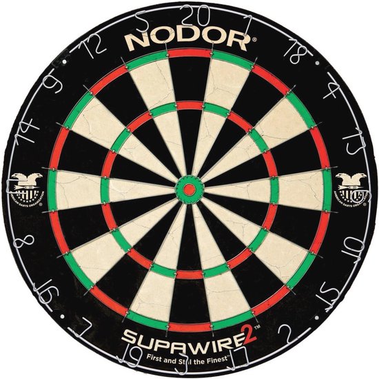 Dartbord met verstelbare nummerring en ophangset, zwart van Merkloos