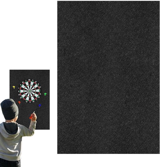 Dartbord Muurbeschermer - Omheining Achterplaat - Muur Beschermen - Opvouwbaar Ontwerp - 60x90CM - Zwart